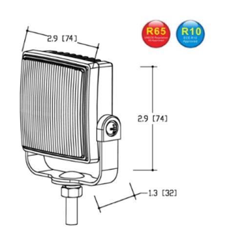 Hazard 4 Amber Square Warning Module