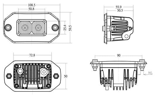 WILDERNESS LIGHTING COMPACT 2 - Flush Mount