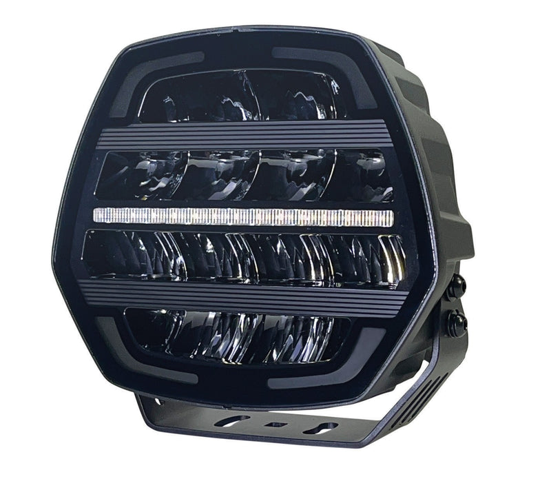 9" Driving & Position Light with Integrated Amber Strobes