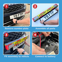 ADVISORY WARNING BOARD - NUMBER PLATE MOUNTED - LARGE