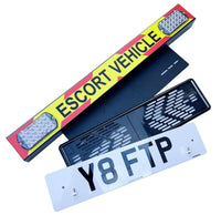 ADVISORY WARNING BOARD - NUMBER PLATE MOUNTED - SMALL