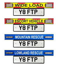 ADVISORY WARNING BOARD - NUMBER PLATE MOUNTED - SMALL