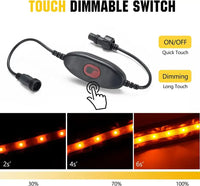 Awning 12V Dimmable LED Camping Light Flexible Strips Amber And White