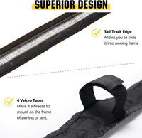 Awning 12V Dimmable LED Camping Light Flexible Strips Amber And White