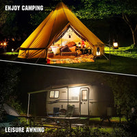 Awning 12V Dimmable LED Camping Light Flexible Strips Amber And White