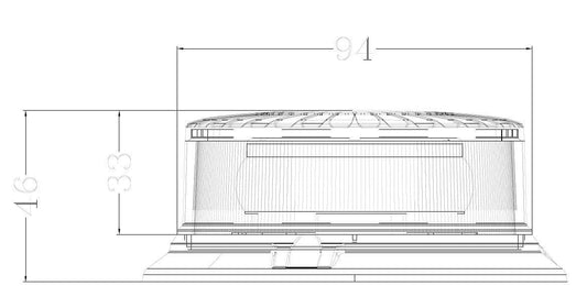 Bolt Fixing Beacon - Micro Low Profile - Amber