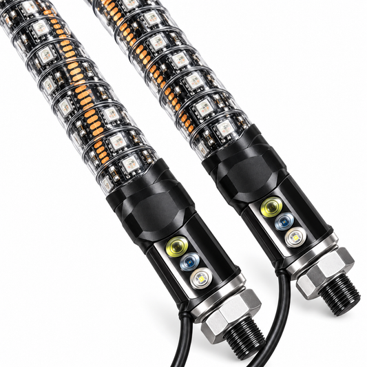 COB LED Marker Light Whip Pole 2ft – Pair