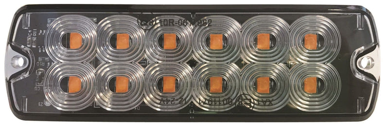 Hazard 12 LED Slimline Surface Mount Strobe  Amber