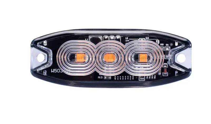 Hazard 3 LED Slimline Surface Mount Strobe  Amber