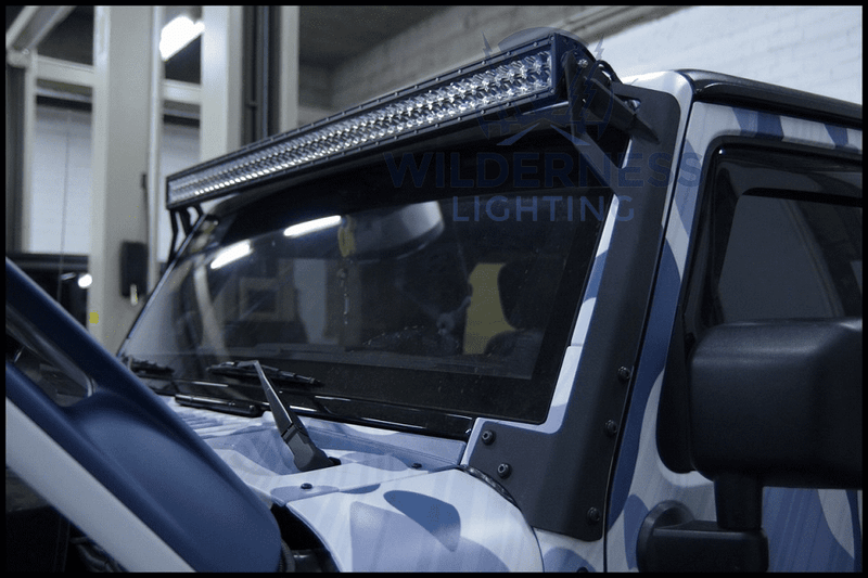 JEEP JK  - 50" DUPLEX 3 LIGHT BAR & WINDSHIELD MOUNT