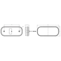 LED  Tail Lights - Pair - 216mm x  85mm