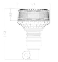 Micro Pole Mounted Beacon - Low Profile - Amber