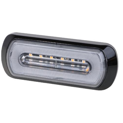 Red LED Marker Light With Amber Warning Strobe