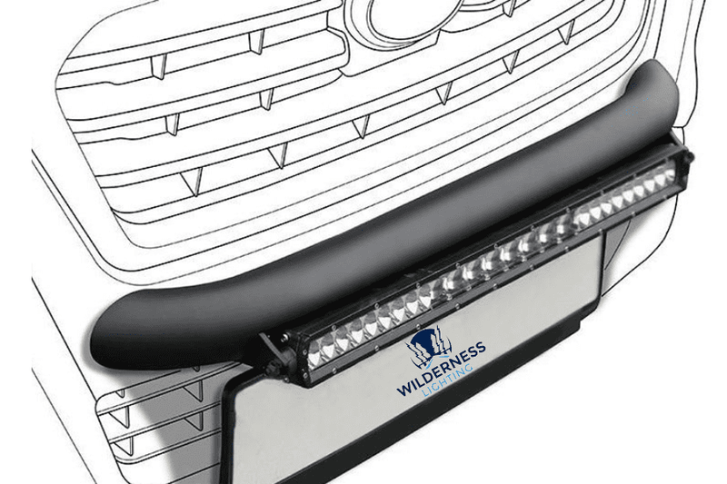 RENAULT TRAFFIC (2015 - ) - WILDERNESS LIGHTING BUMPER MOUNT & LED LIGHT BAR