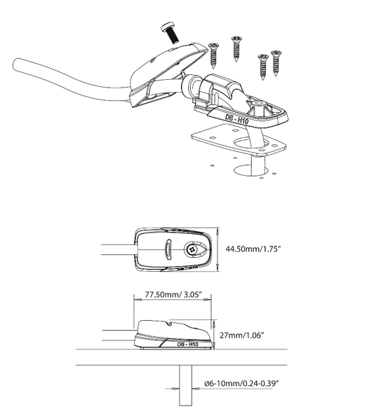 DS-H10 Scanstrut Horizontal Entry Cable Seal - 6-10mm