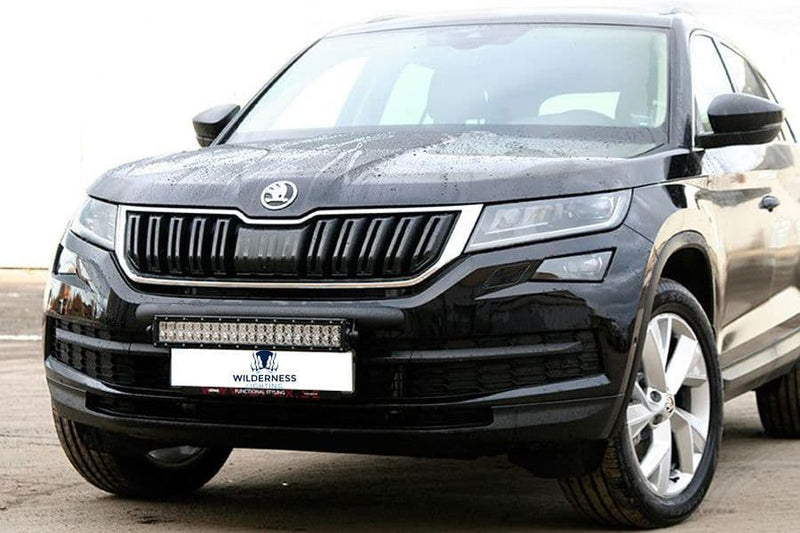 SKODA KODIAQ ( 2017 - ) WILDERNESS LIGHTING BUMPER MOUNT & LED LIGHT BAR