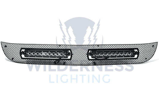 VW Amarok 10-16 Black Mesh Grille + 2 10in Solo Lights
