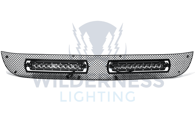 VW Amarok 10-16 Black Mesh Grille + 2 10in Solo Lights