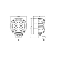 WILDERNESS LIGHTING 4" SQUARE WORK LIGHT 40W