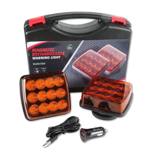 Wireless Magnetic R65 Warning Light Kit  Rechargeable  Amber LED
